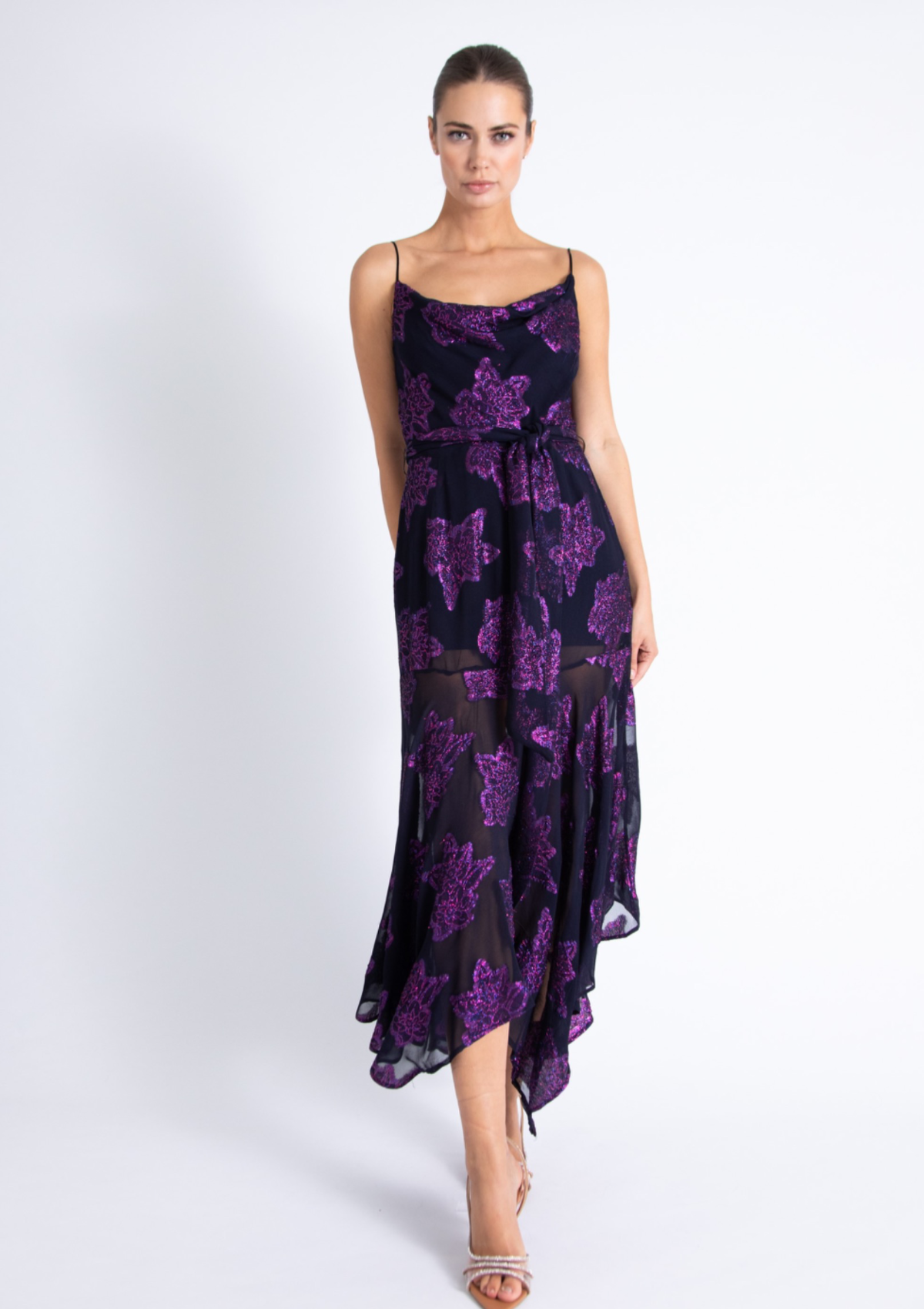 SABRINA MIDI DRESS - MAGENTA