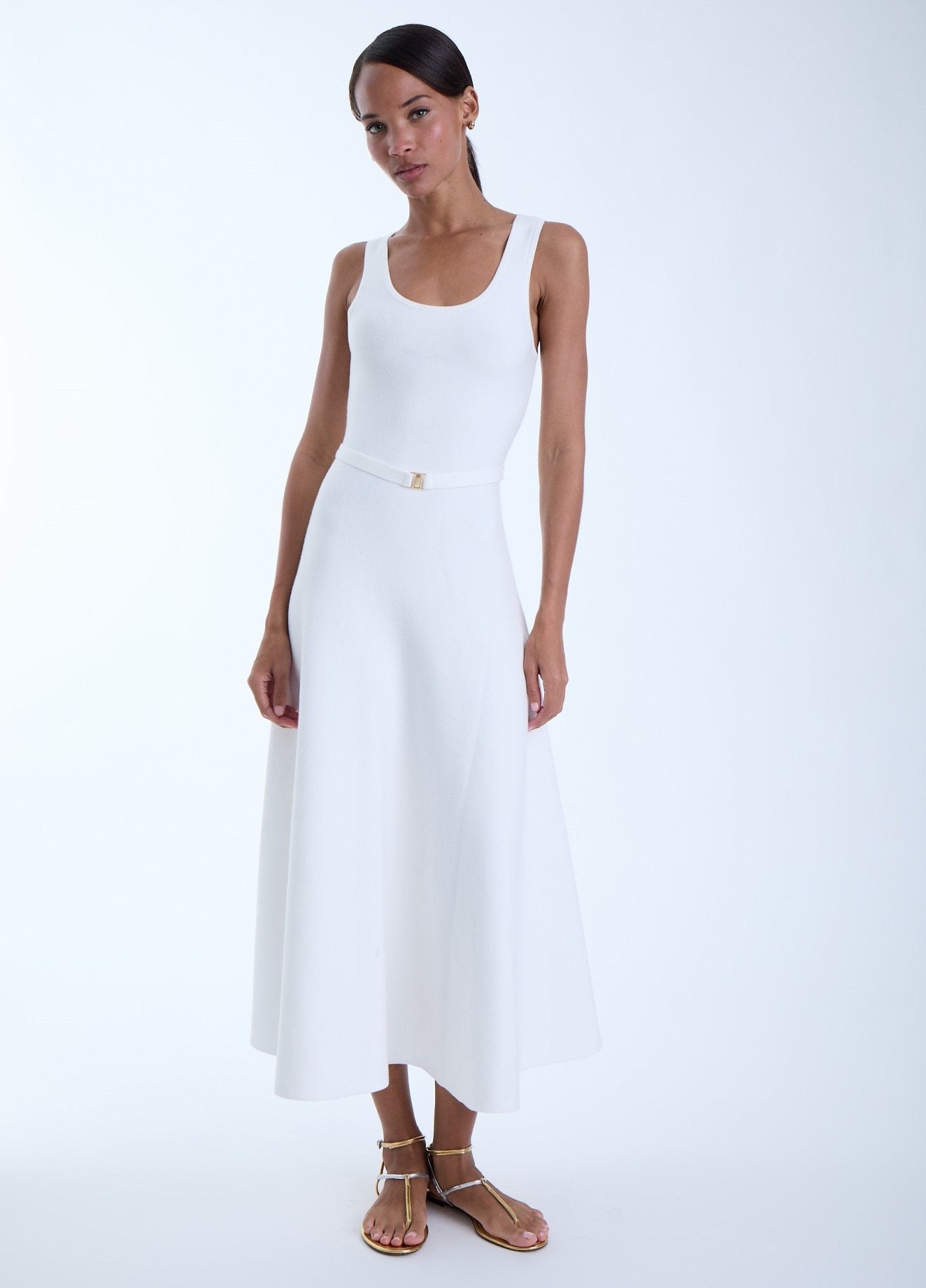 Daisy Knit Maxi Dress in White