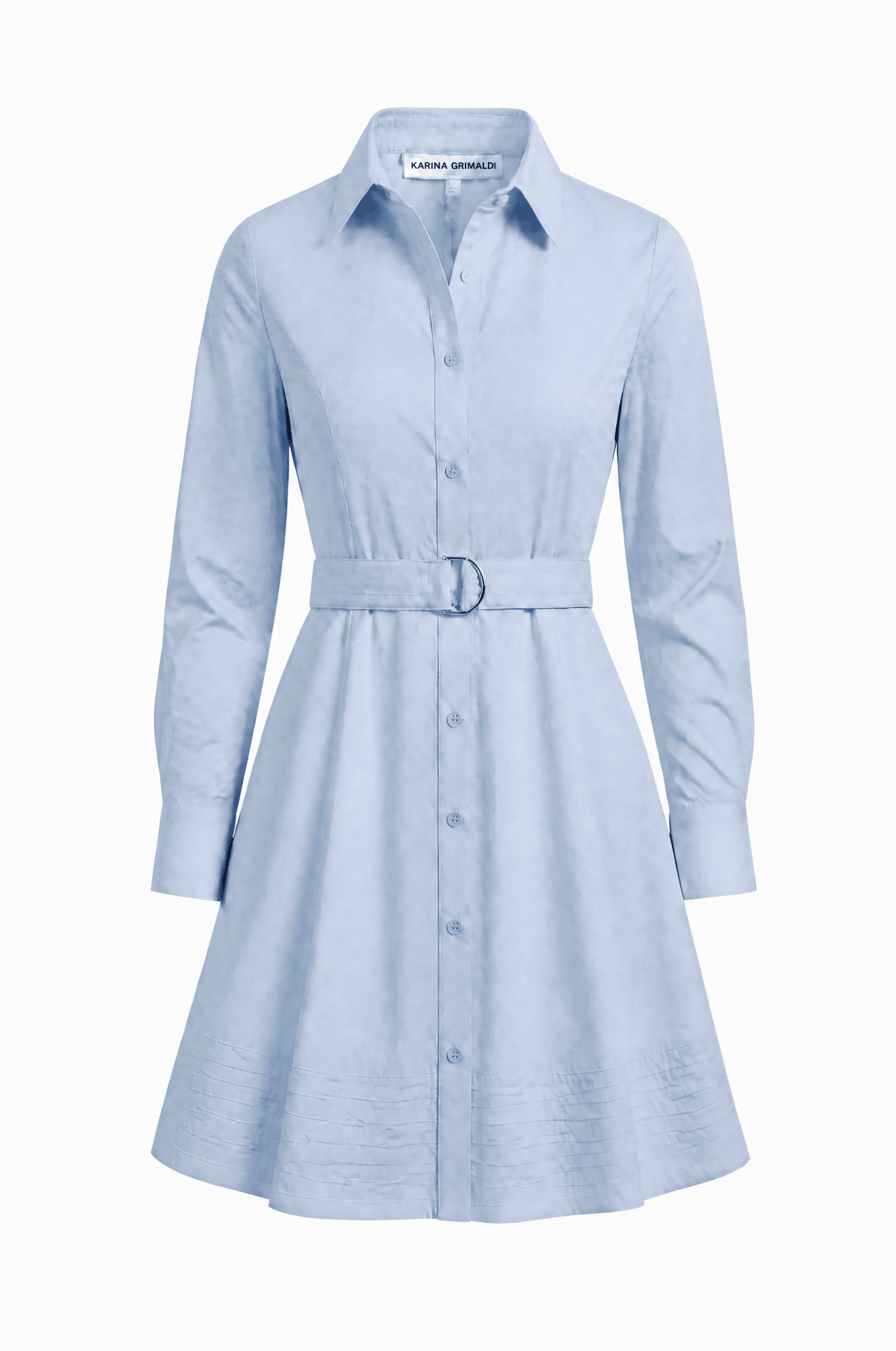 karina grimaldi denim dress Pepa Cotton Mini Shirtdress in Sky Blue Anaya with love Womens classic yet modern bridal dress Womens denim her cool collection of Size:M5.5 / W7.5