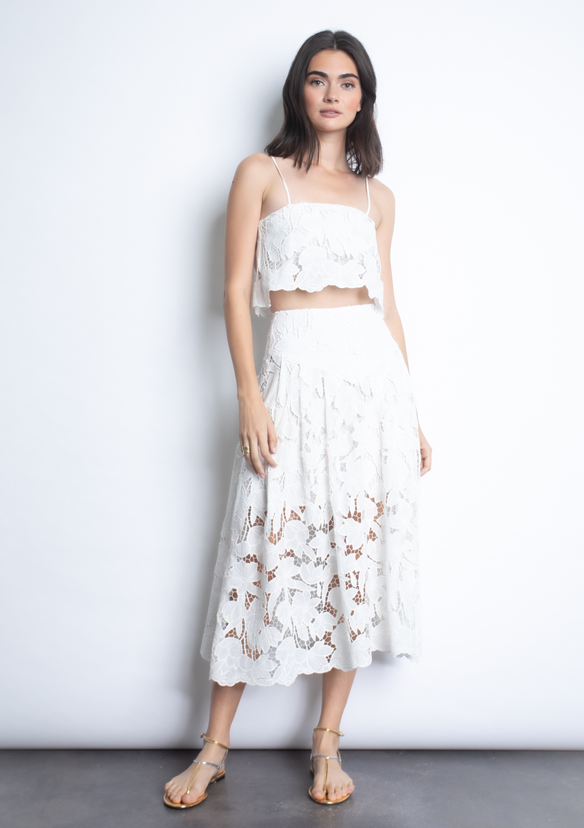 Artemisa Lace Skirt in White | White Lace Skirts for Women