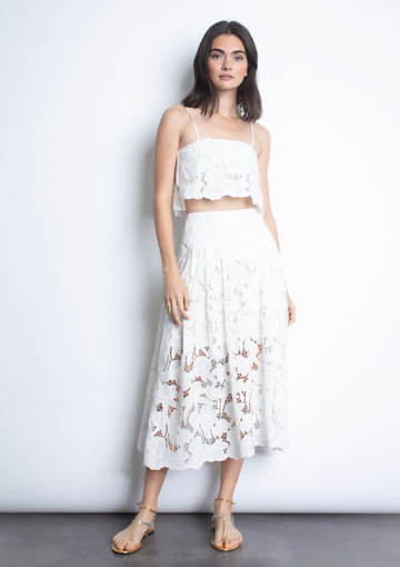 Artemisa Lace Skirt in White