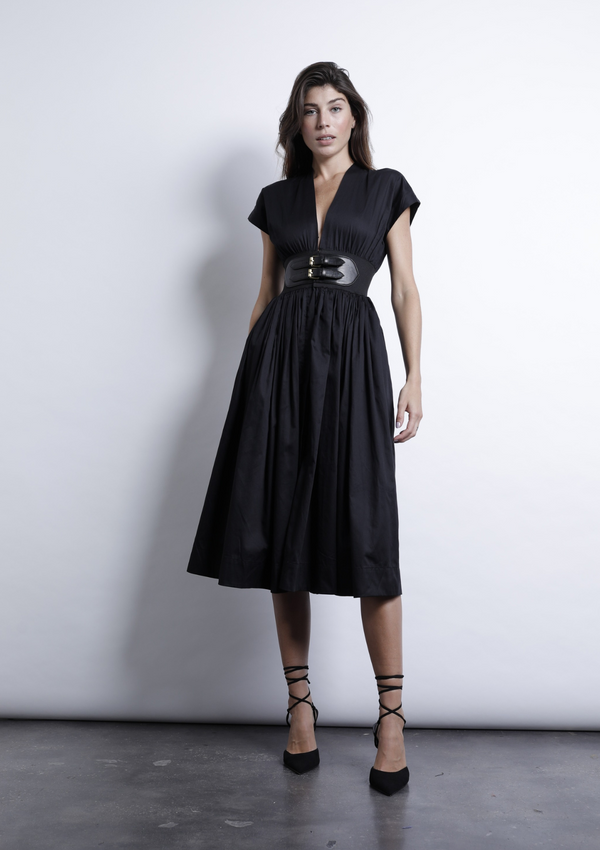 BRIAR MIDI DRESS - BLACK