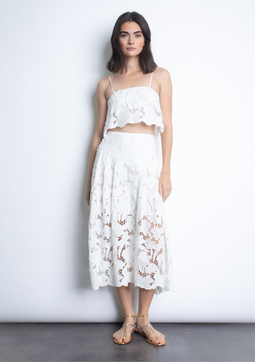 Caridad Lace Top in White.