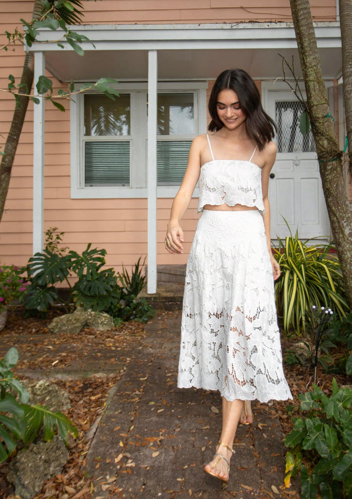 Artemisa Lace Skirt in White