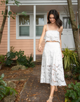 Artemisa Lace Skirt in White by Karina Grimaldi