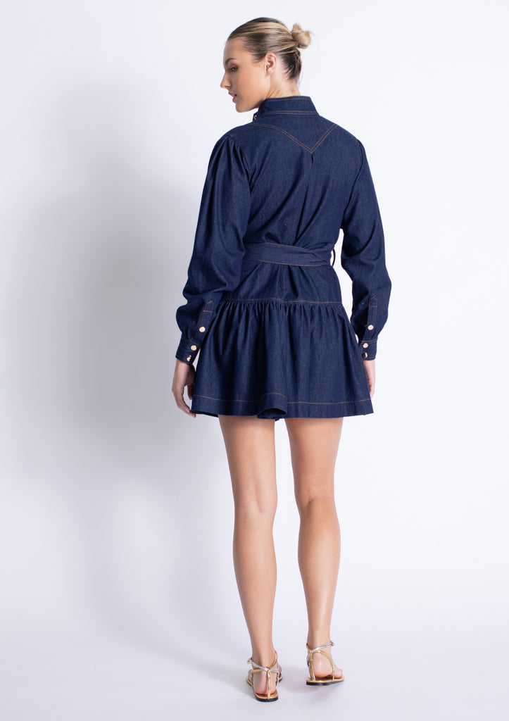 Saraswati Denim Mini Dress