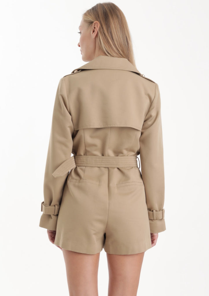 Nina Trench Romper