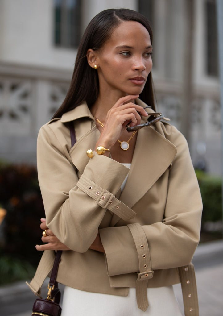 Priscilla Cropped Trench Jacket