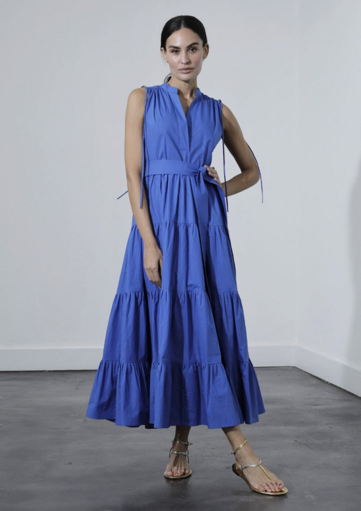 Virginia Midi Dress in Cobalt Karina Grimaldi