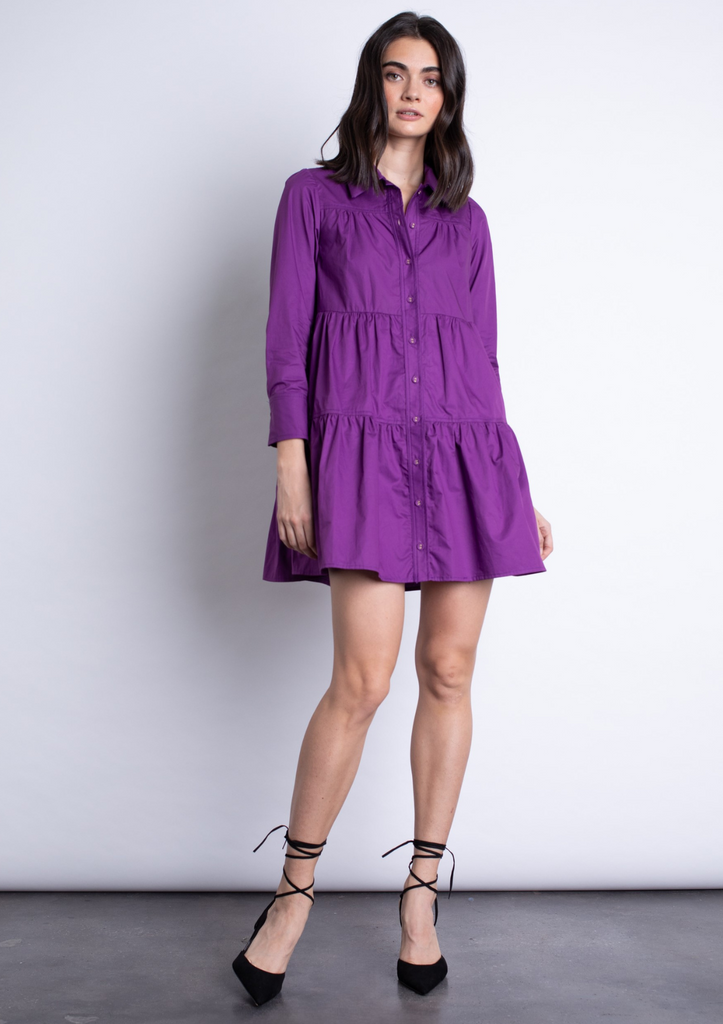  Cora Mini Dress in Magenta