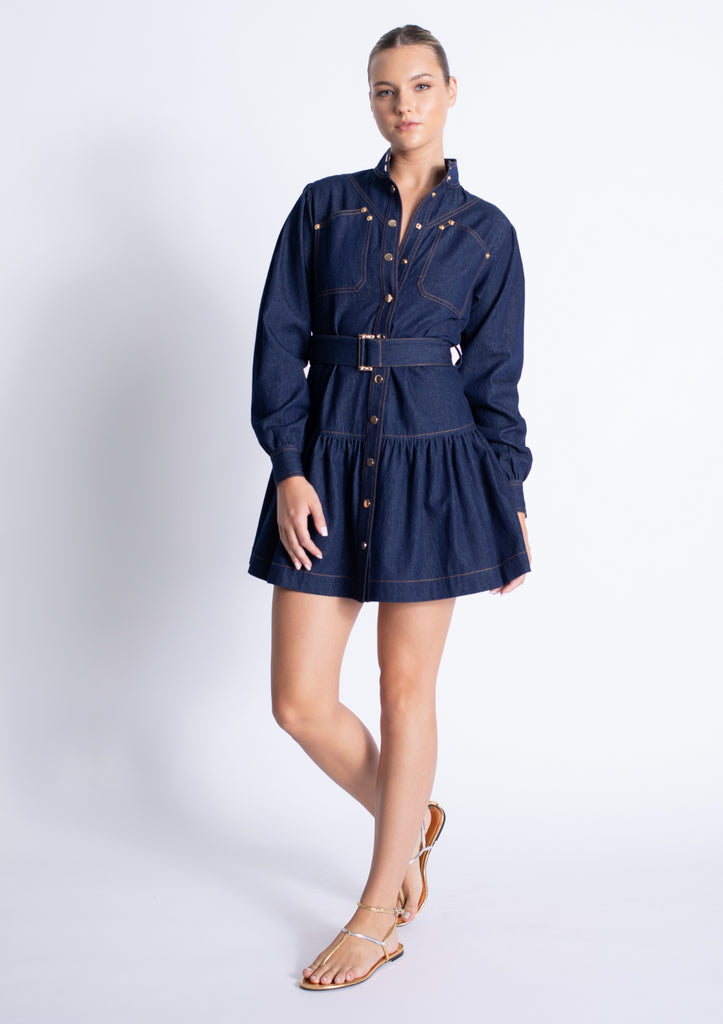 Saraswati Denim Mini Dress