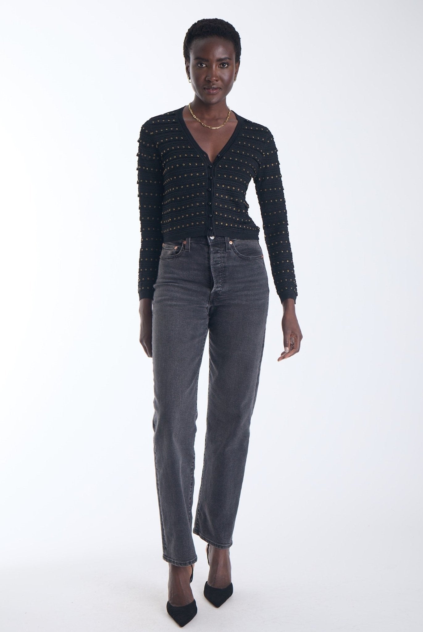 Anna Studded Cardigan - Karina Grimaldi