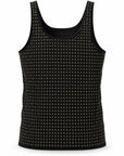Karina Grimaldi Bowie Embellished Knit Tank in black, back view