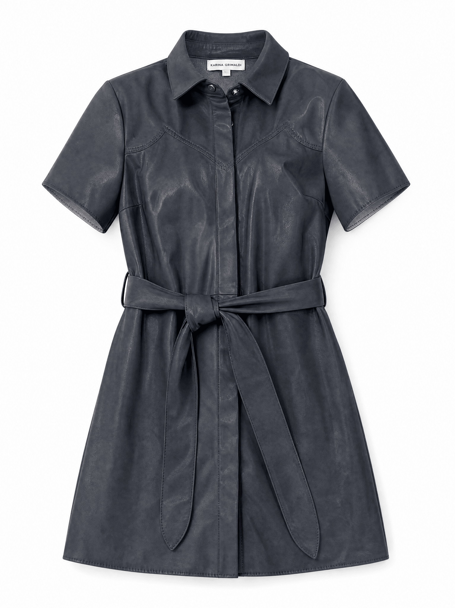 Mallie Vegan Leather Mini Dress - Karina Grimaldi