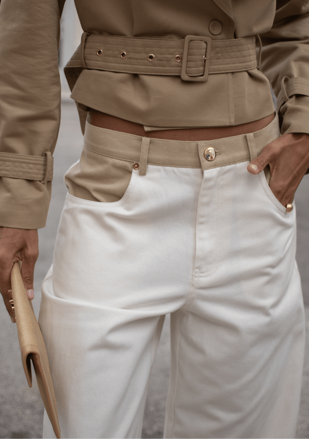 Sami Denim Combo Pants - Karina Grimaldi
