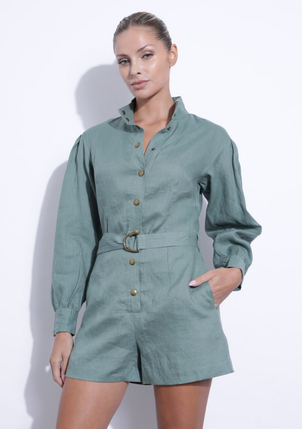 SARASWATI SOLID ROMPER - SAGE