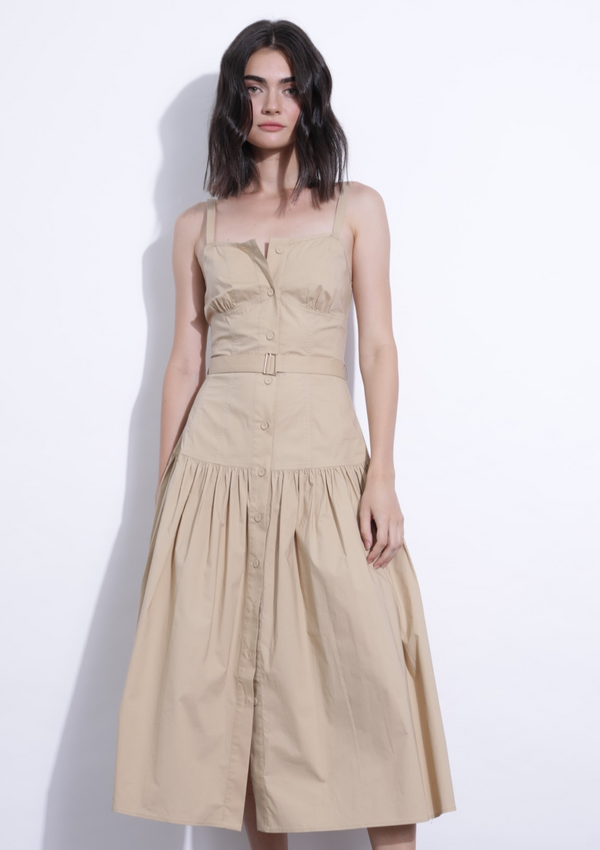 THERESE MIDI DRESS - SAND